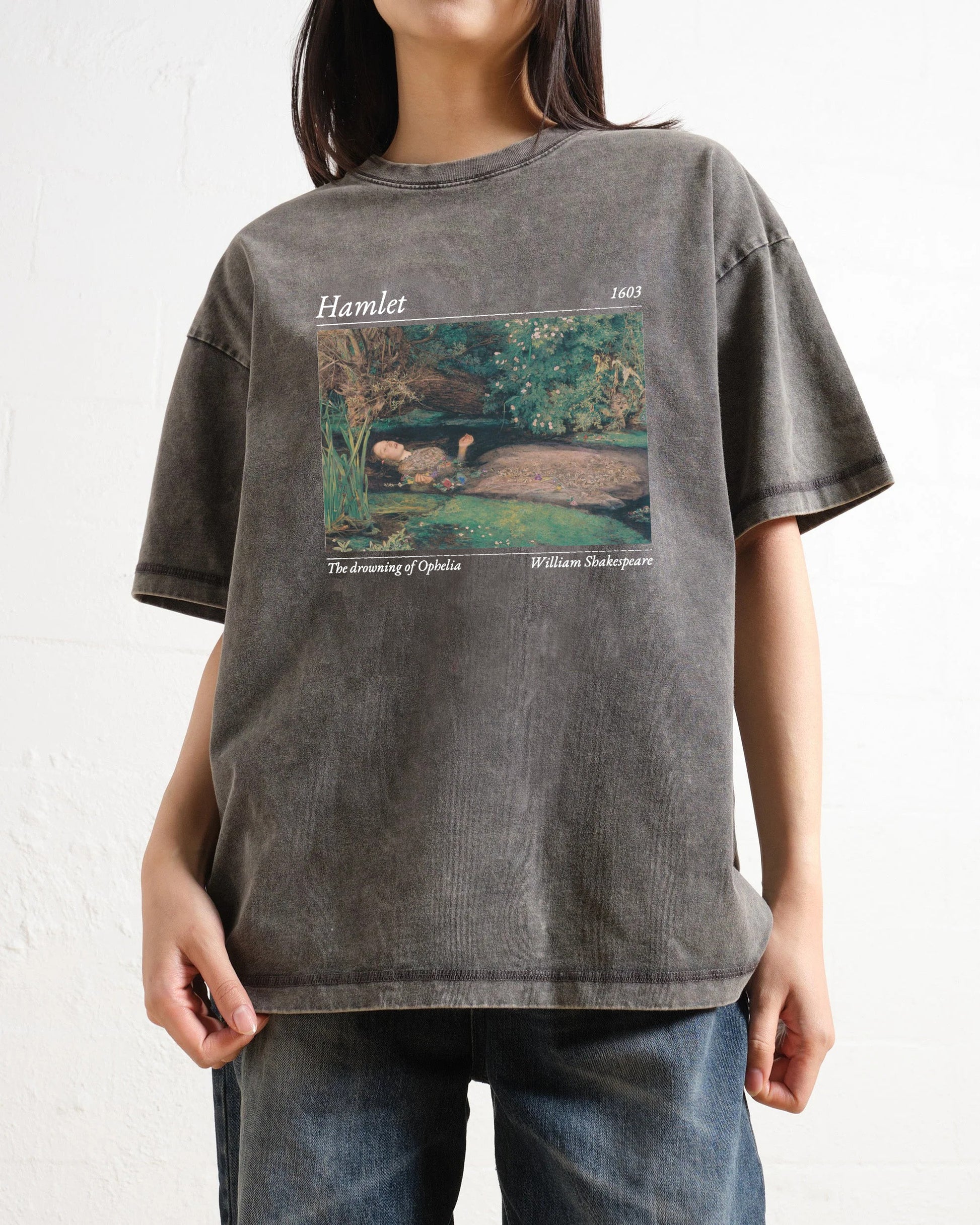 Shakespeare Hamlet And Ophelia Washed T-Shirt