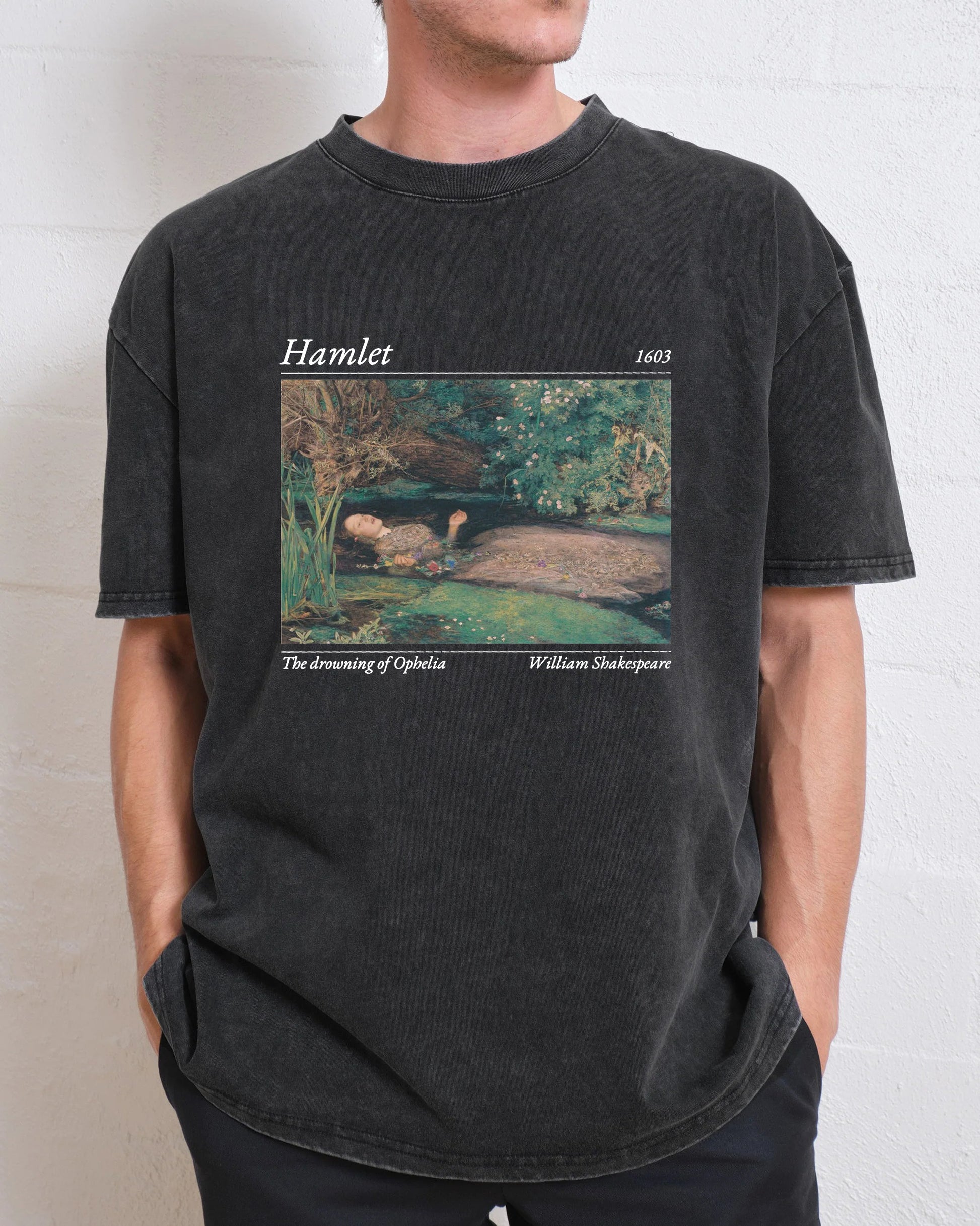 Shakespeare Hamlet And Ophelia Washed T-Shirt