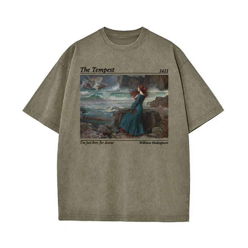 Shakespeare Here for the Drama Washed T-Shirt