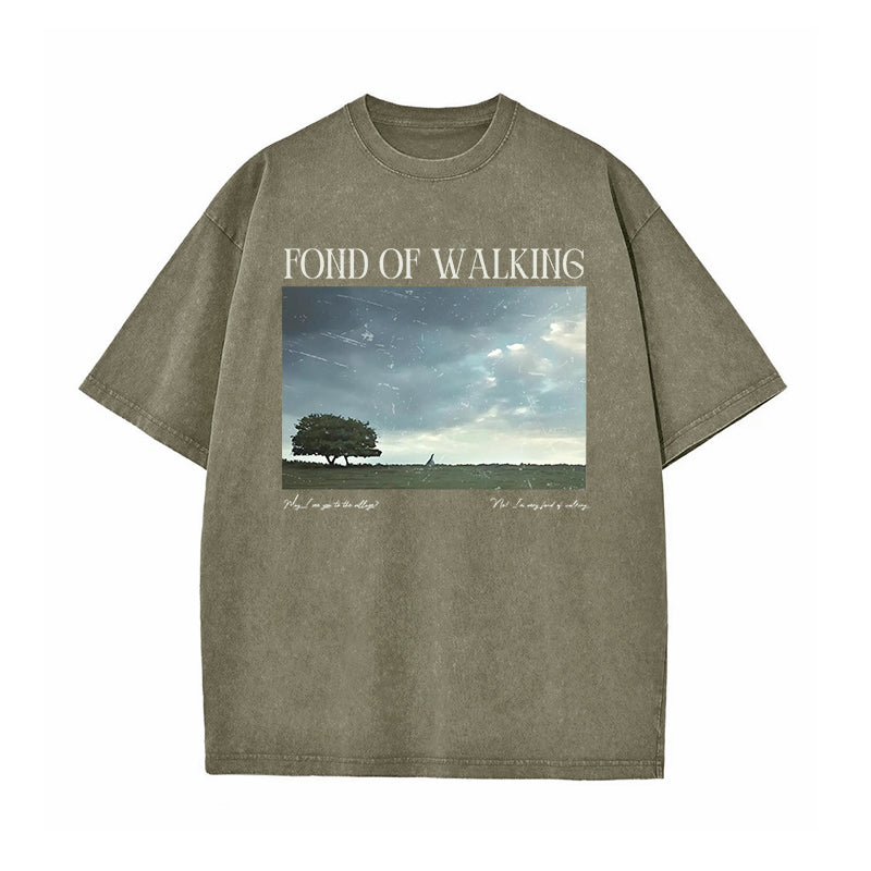 Pride & Prejudice Very Fond of Walking Washed T-Shirt