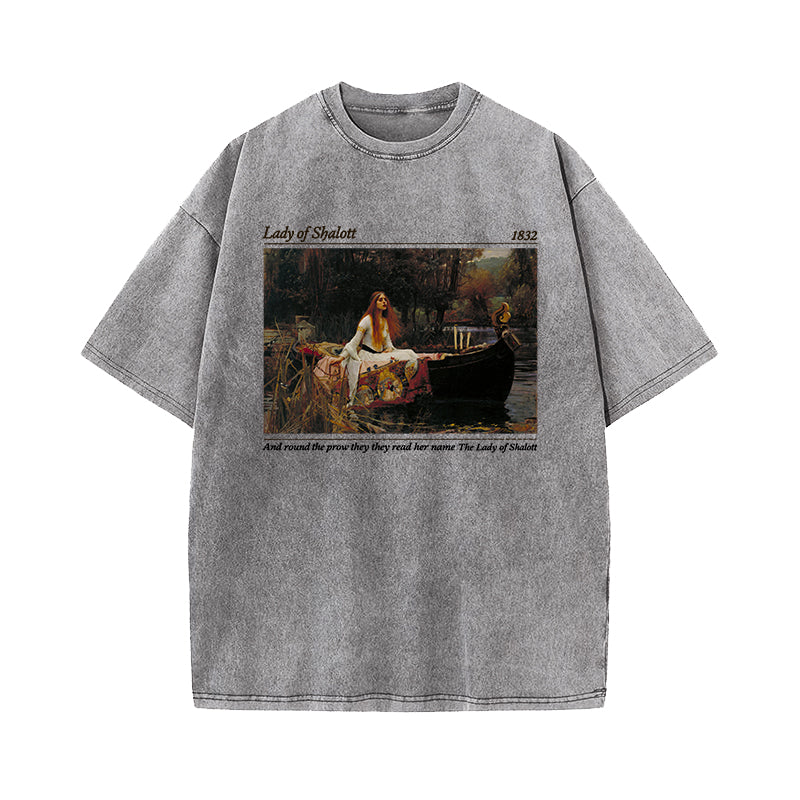 Alfred Lord Tennyson Lady of Shalott Washed T-Shirt