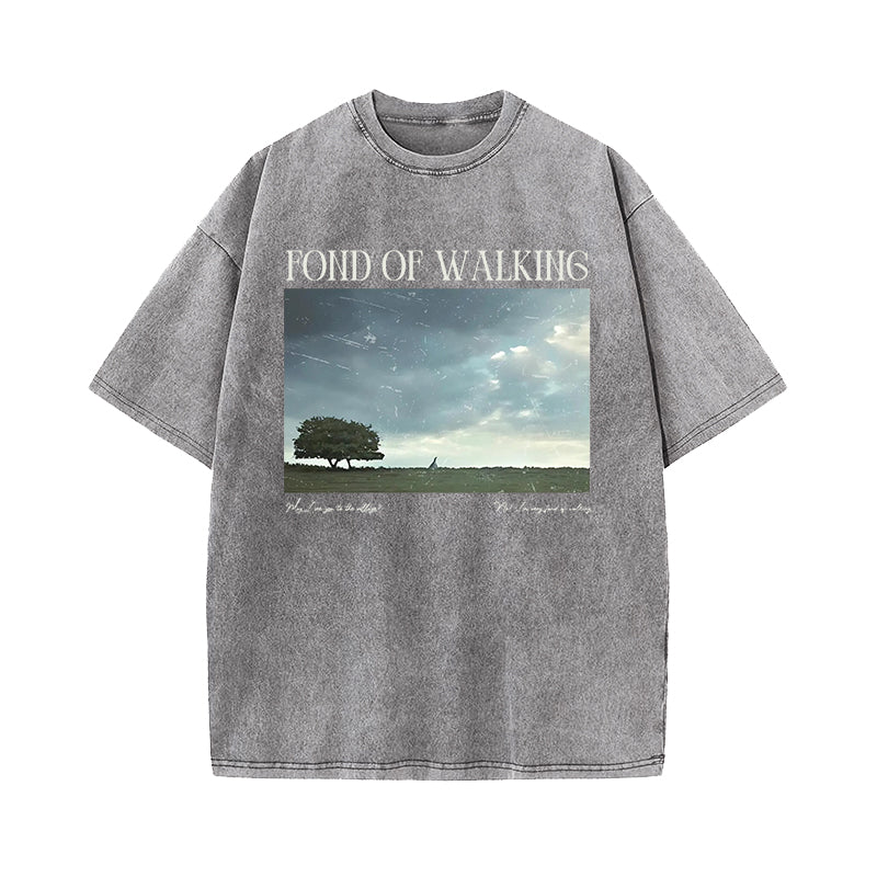 Pride & Prejudice Very Fond of Walking Washed T-Shirt