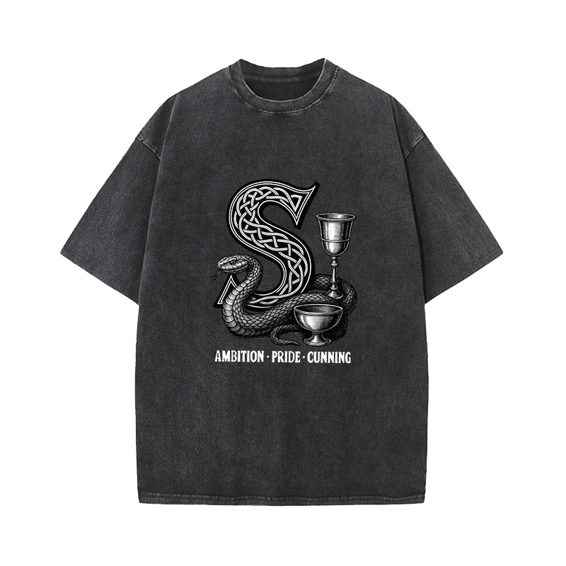 Wizard House Slytherin Washed T-Shirt