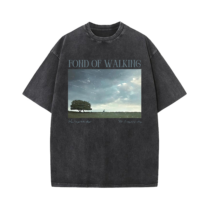 Pride & Prejudice Very Fond of Walking Washed T-Shirt