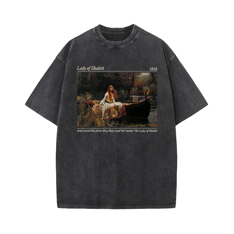 Alfred Lord Tennyson Lady of Shalott Washed T-Shirt