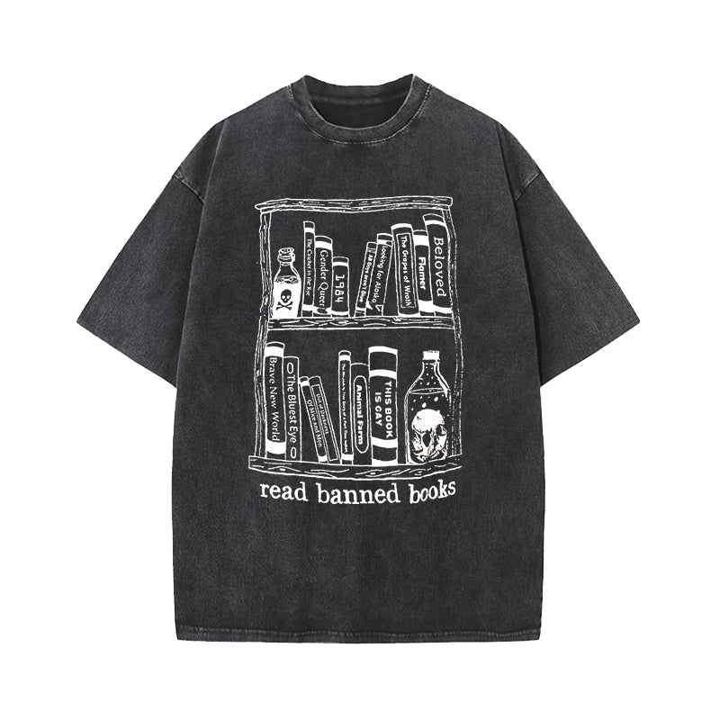Read Banned Books Washed T-Shirt