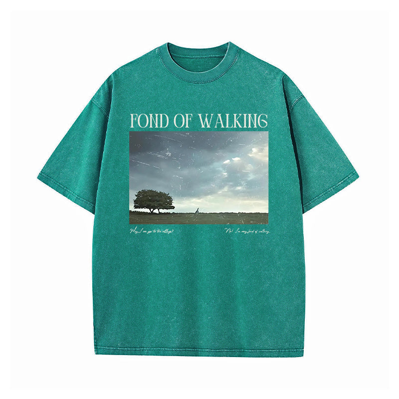 Pride & Prejudice Very Fond of Walking Washed T-Shirt