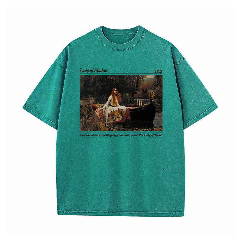 Alfred Lord Tennyson Lady of Shalott Washed T-Shirt