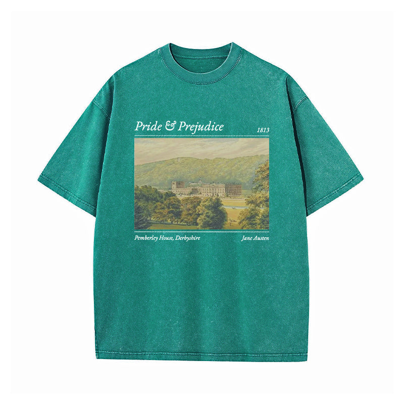 Pride And Prejudice Pemberley House Washed T-Shirt