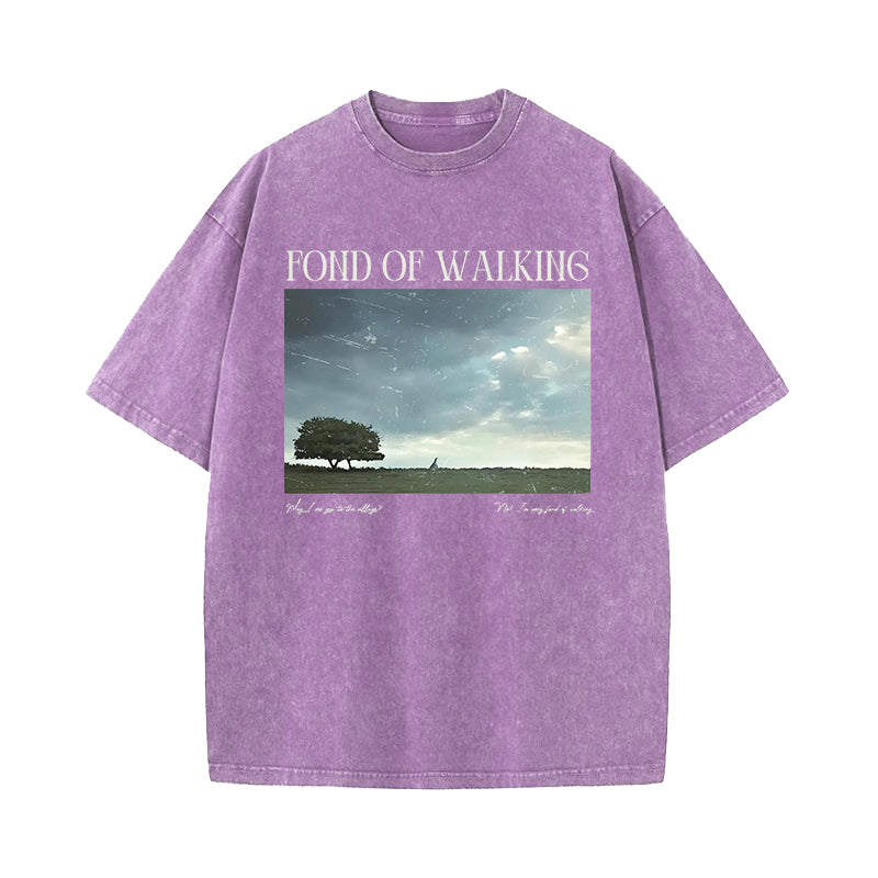 Pride & Prejudice Very Fond of Walking Washed T-Shirt
