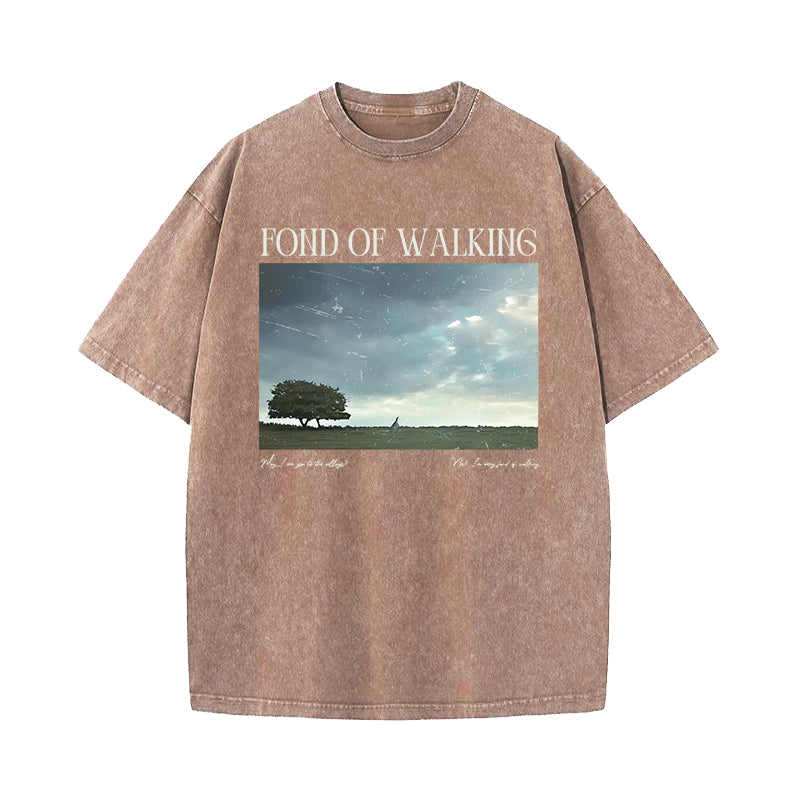 Pride & Prejudice Very Fond of Walking Washed T-Shirt