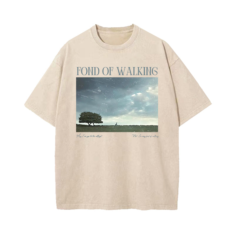 Pride & Prejudice Very Fond of Walking Washed T-Shirt