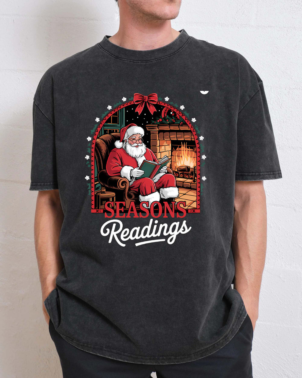 Reading Santa Claus Bookish Christmas Reading Lovers Essential T-Shirt