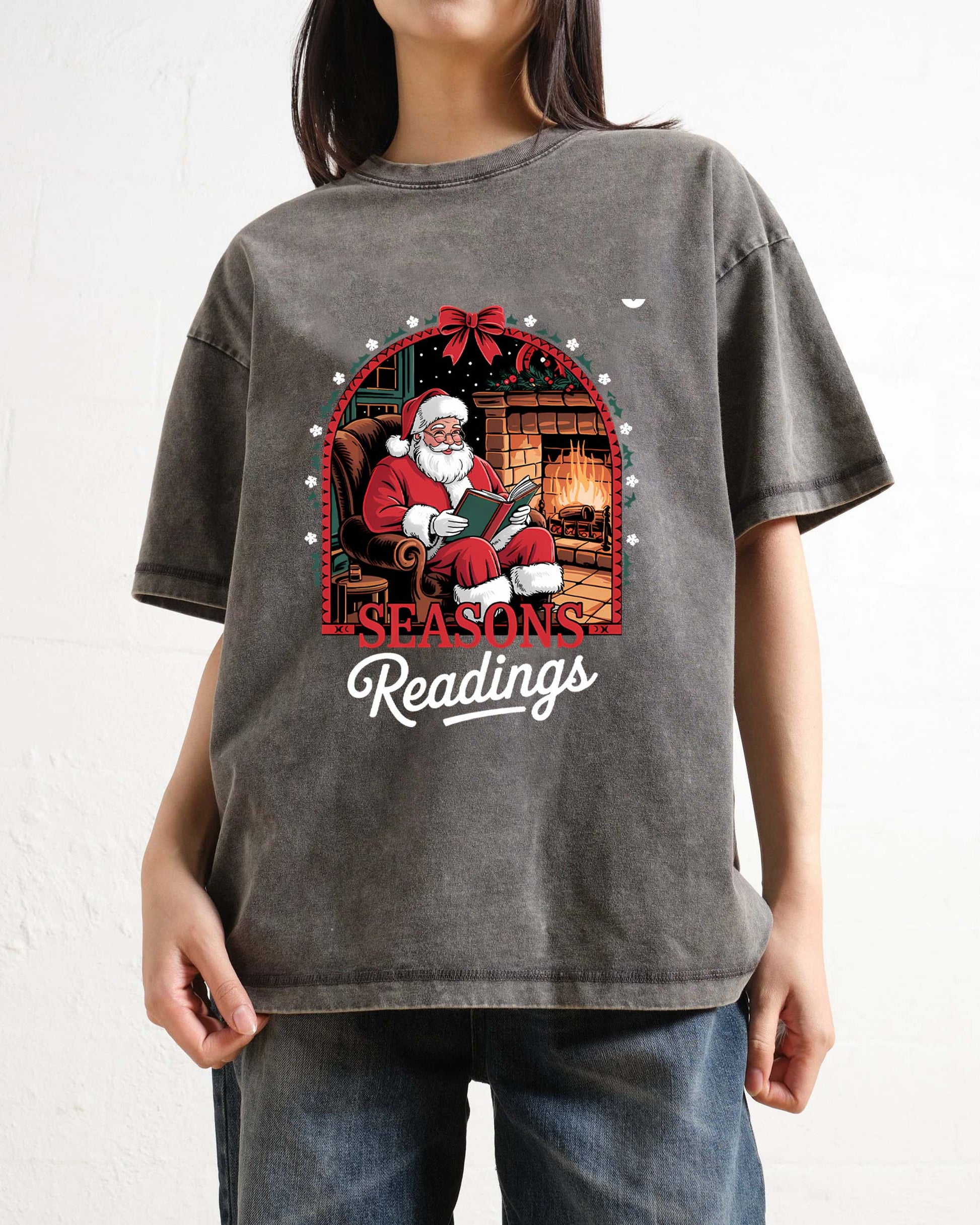 Reading Santa Claus Bookish Christmas Reading Lovers Essential T-Shirt