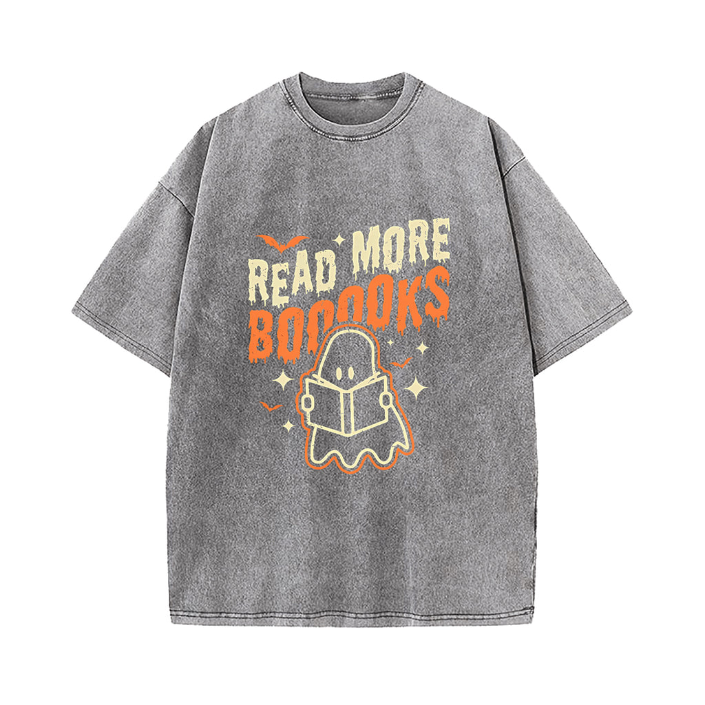 Read More Books Halloween Cute Ghost Boo Librarian Teacher T-Shirt