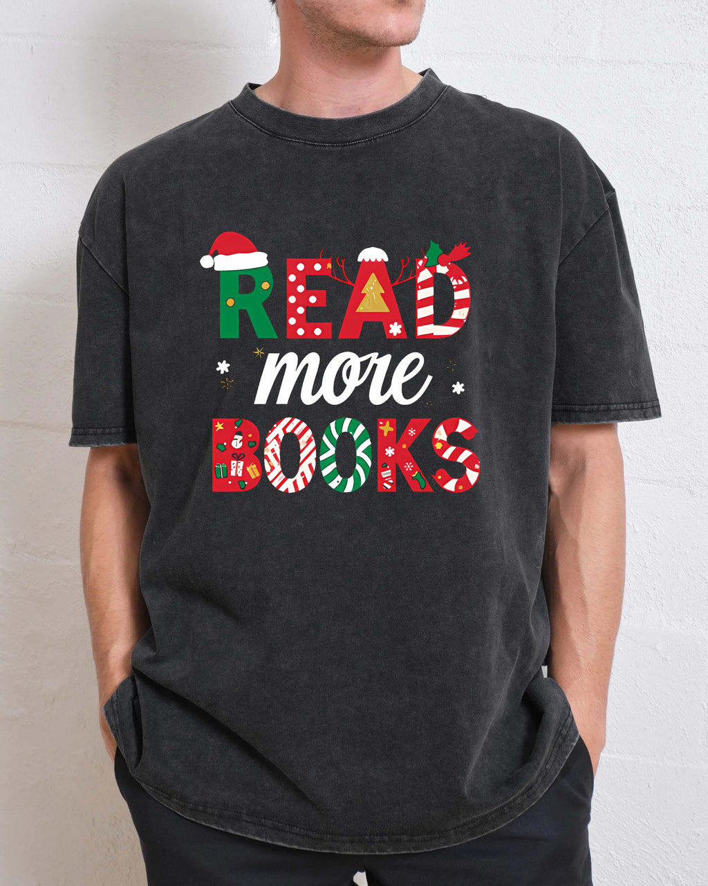 read more books christmas reading book T-Shirt