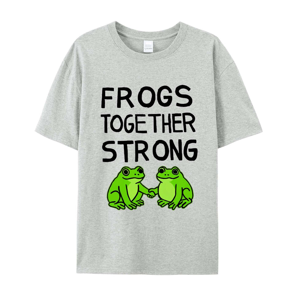 Frogs Together Strong Protest Shirt Cotton T-Shirts