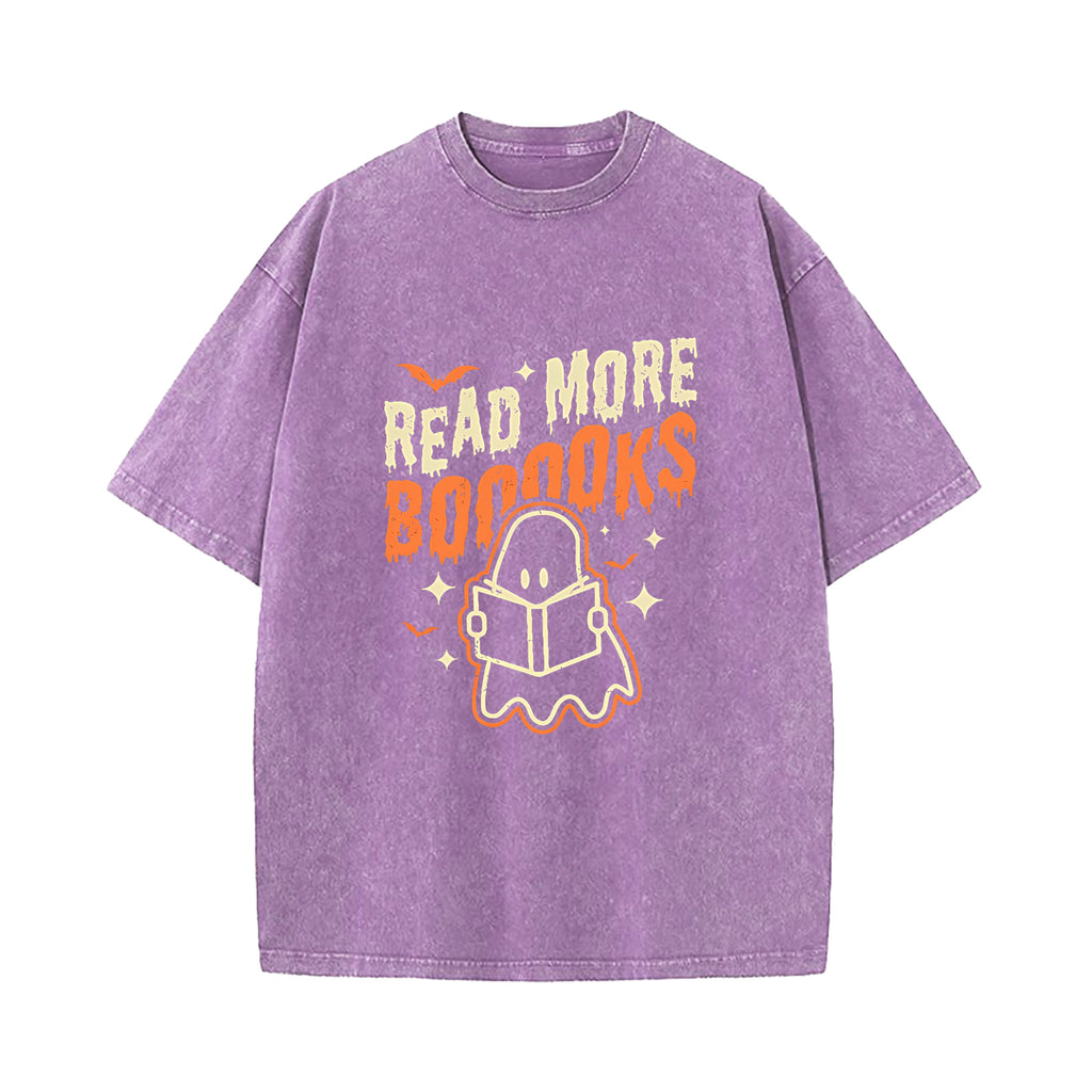 Read More Books Halloween Cute Ghost Boo Librarian Teacher T-Shirt