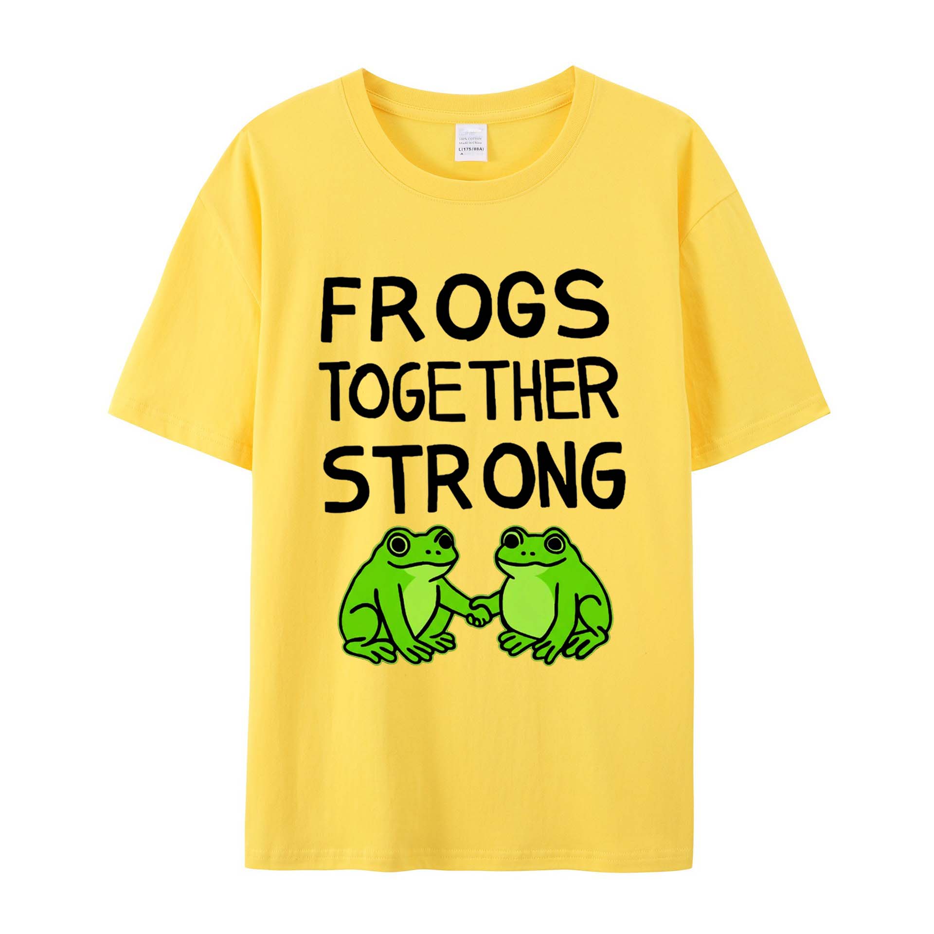 Frogs Together Strong Protest Shirt Cotton T-Shirts