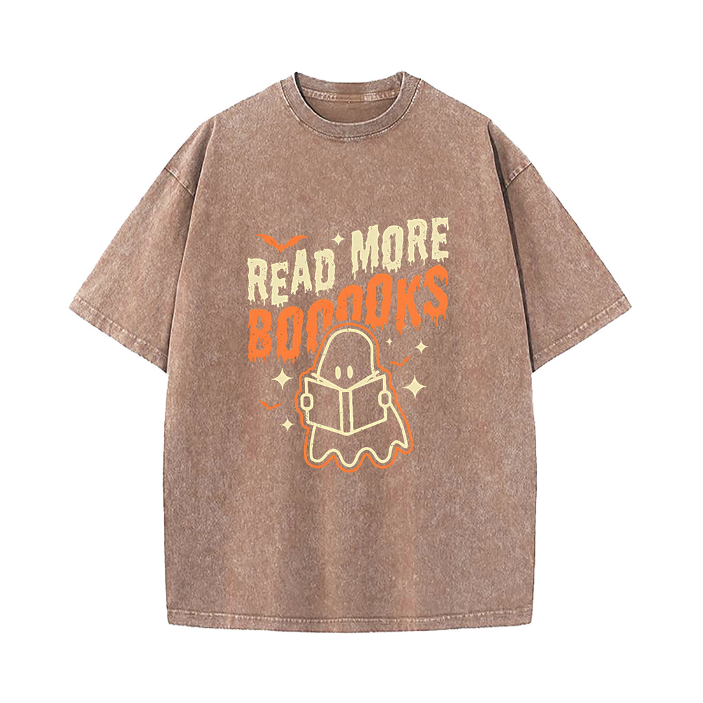 Read More Books Halloween Cute Ghost Boo Librarian Teacher T-Shirt