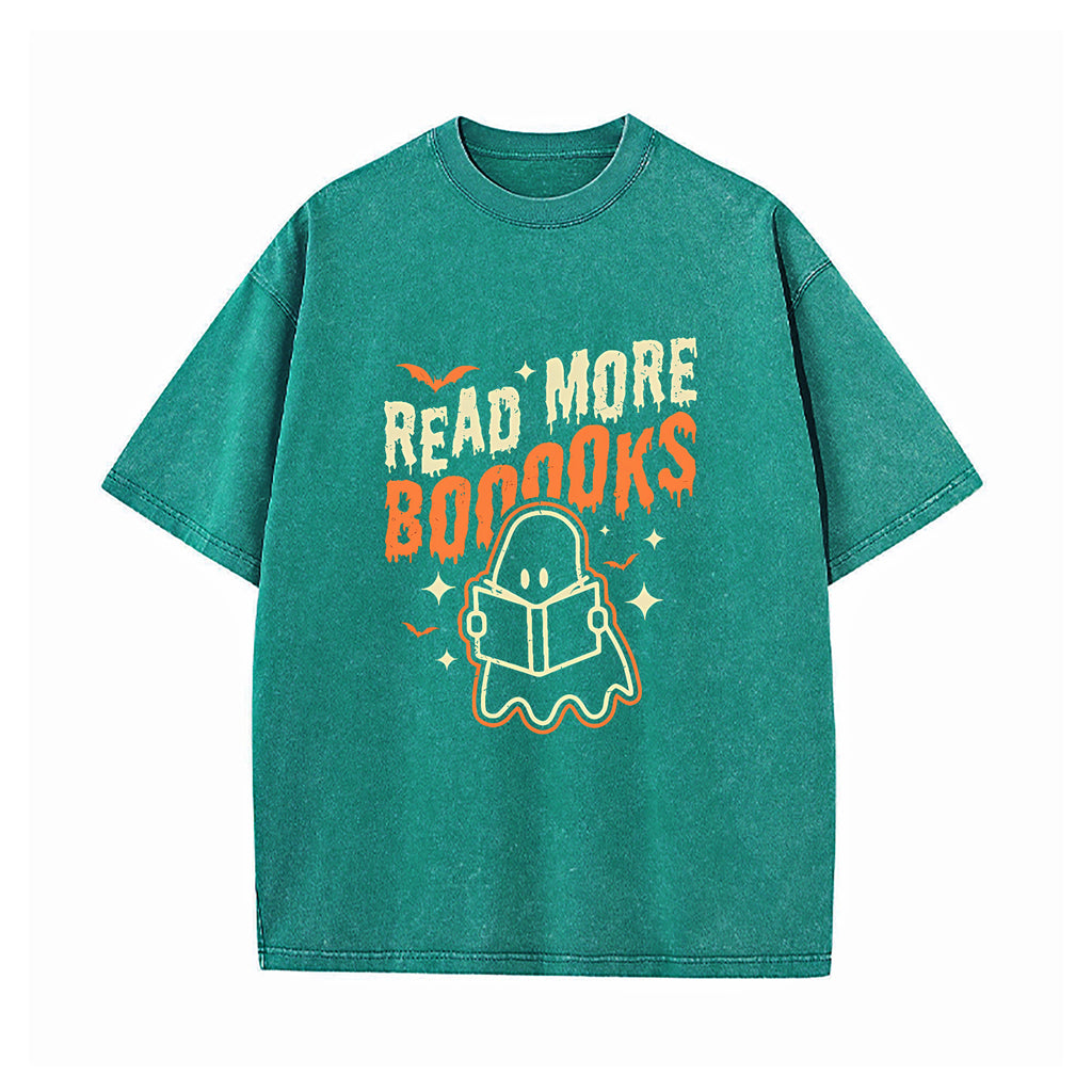 Read More Books Halloween Cute Ghost Boo Librarian Teacher T-Shirt