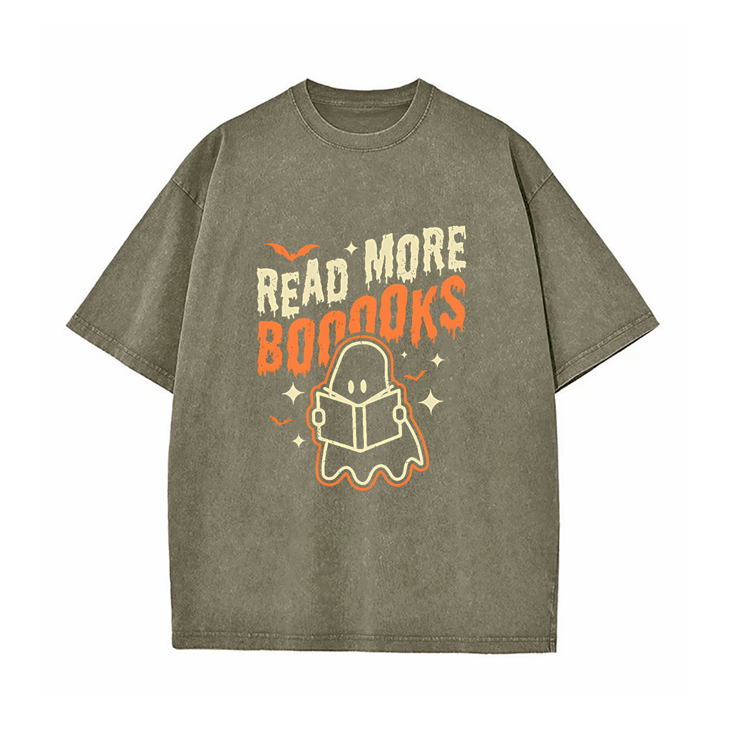 Read More Books Halloween Cute Ghost Boo Librarian Teacher T-Shirt