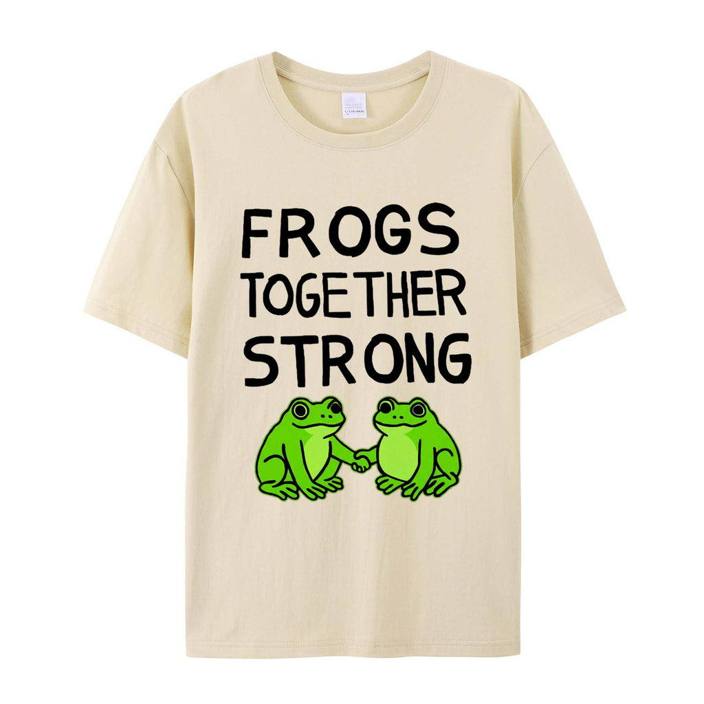 Frogs Together Strong Protest Shirt Cotton T-Shirts