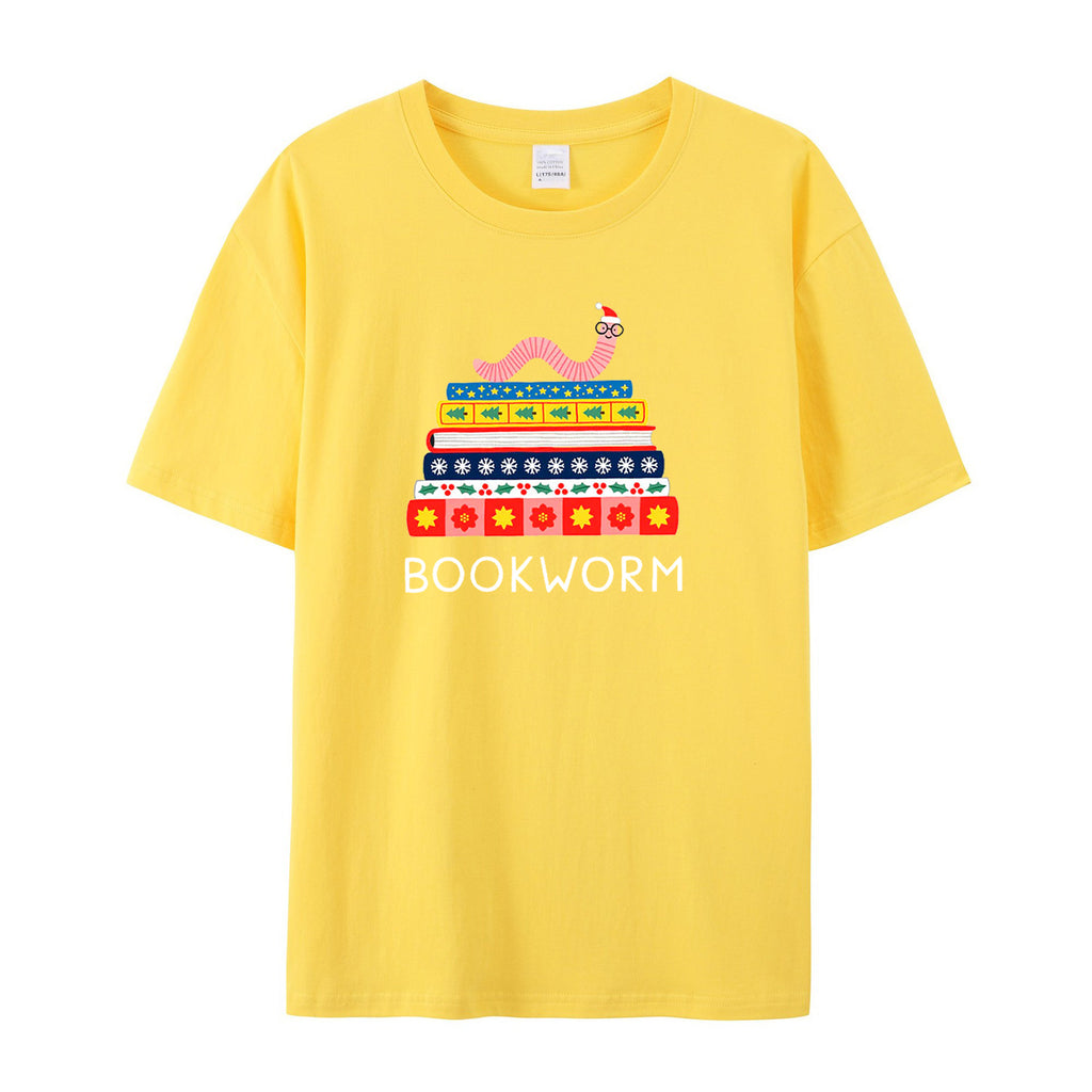 BOOK WORM COTTON T-SHIRTS