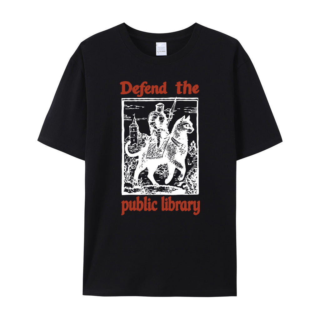 Defend the Public Library cotton T-shirt