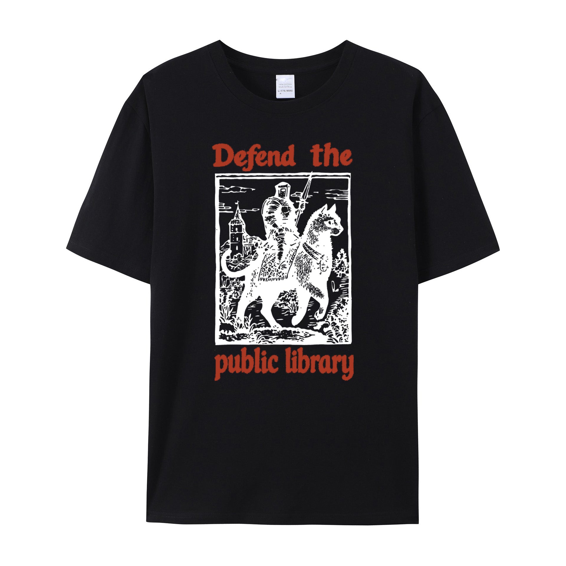 Defend the Public Library cotton T-shirt