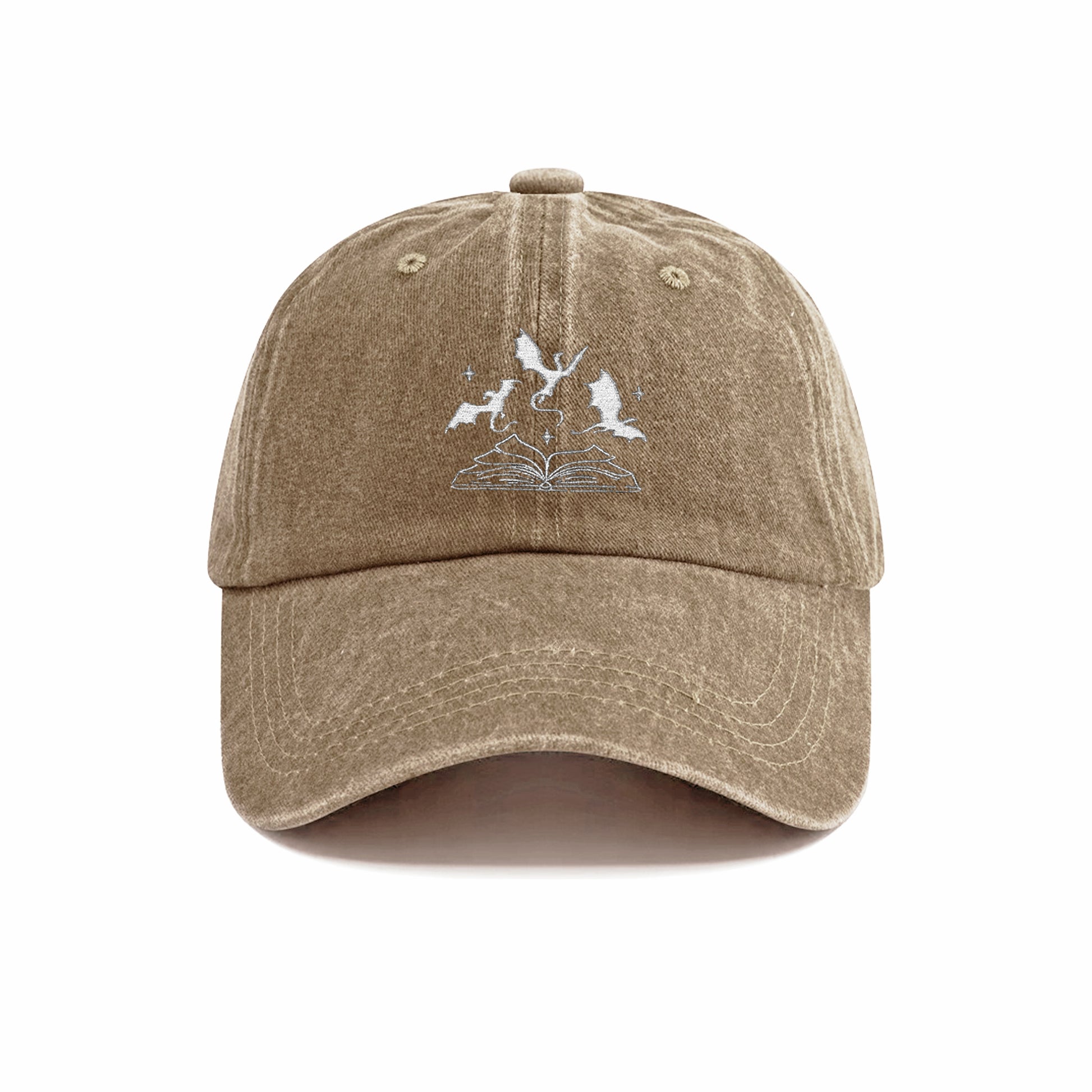 Fantasy Dragon Embroidered Washed Cap
