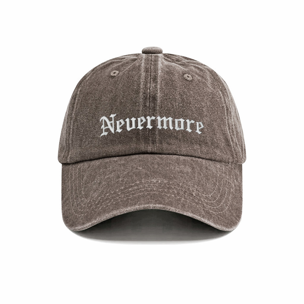 Nevermore Embroidered Washed Cap