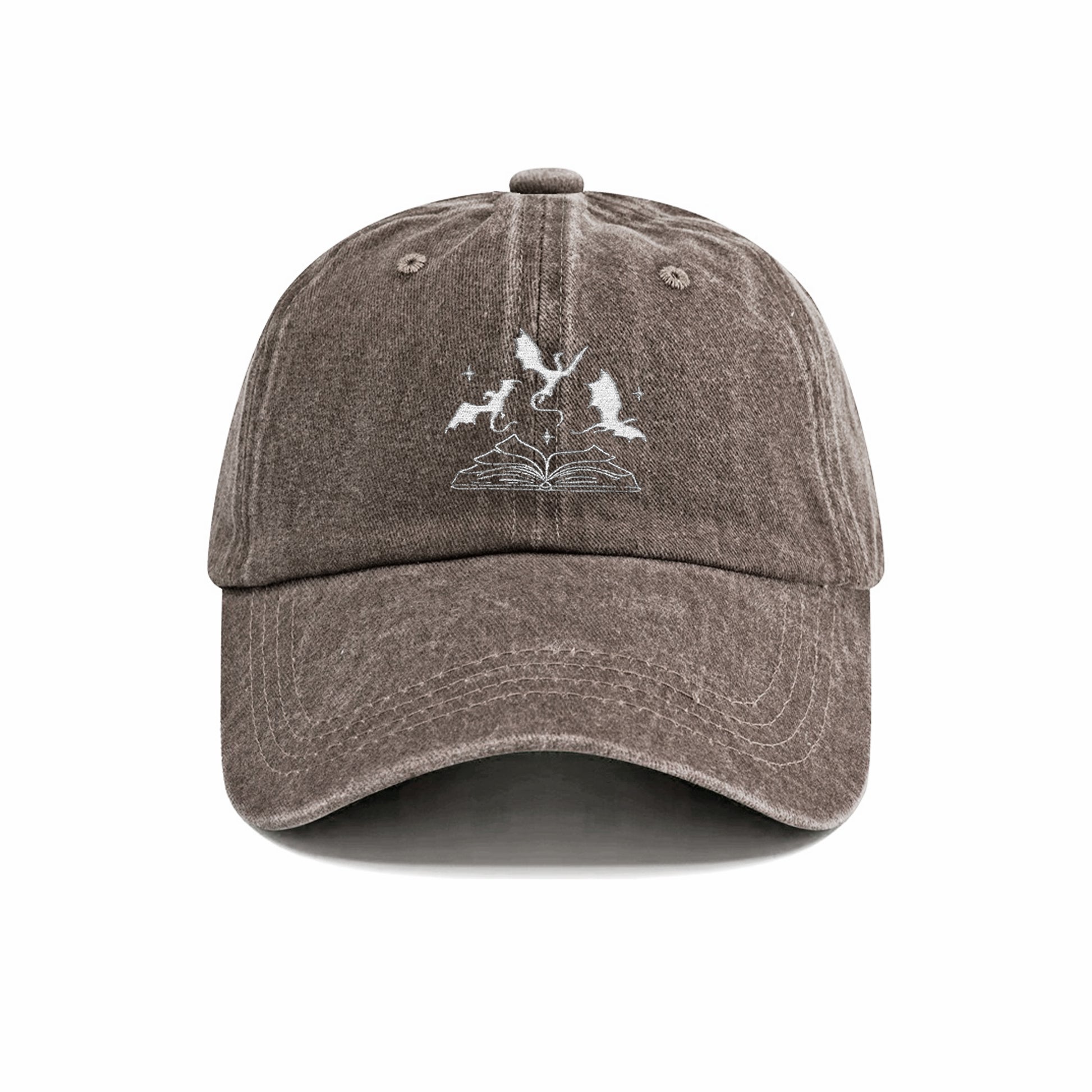 Fantasy Dragon Embroidered Washed Cap