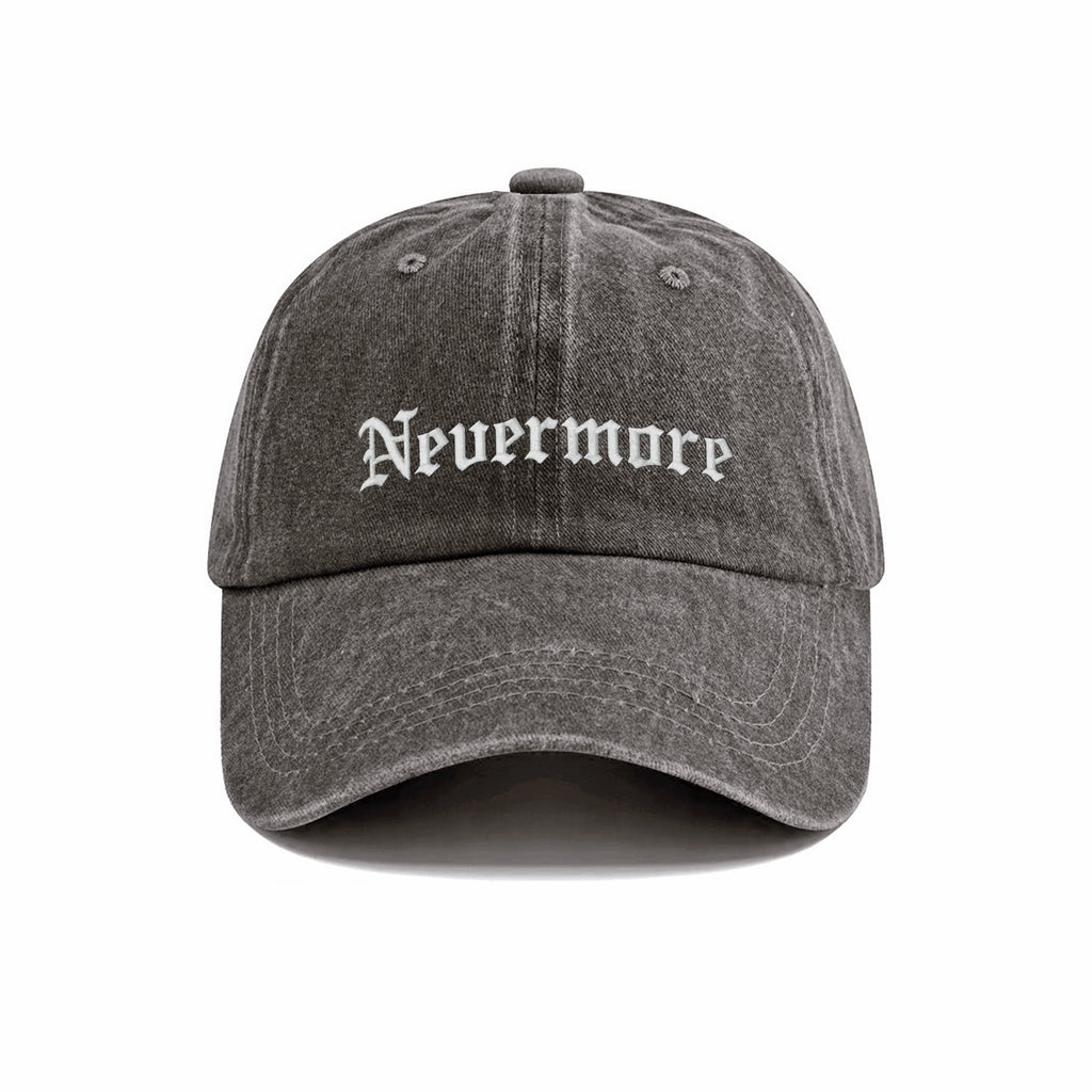 Nevermore Embroidered Washed Cap