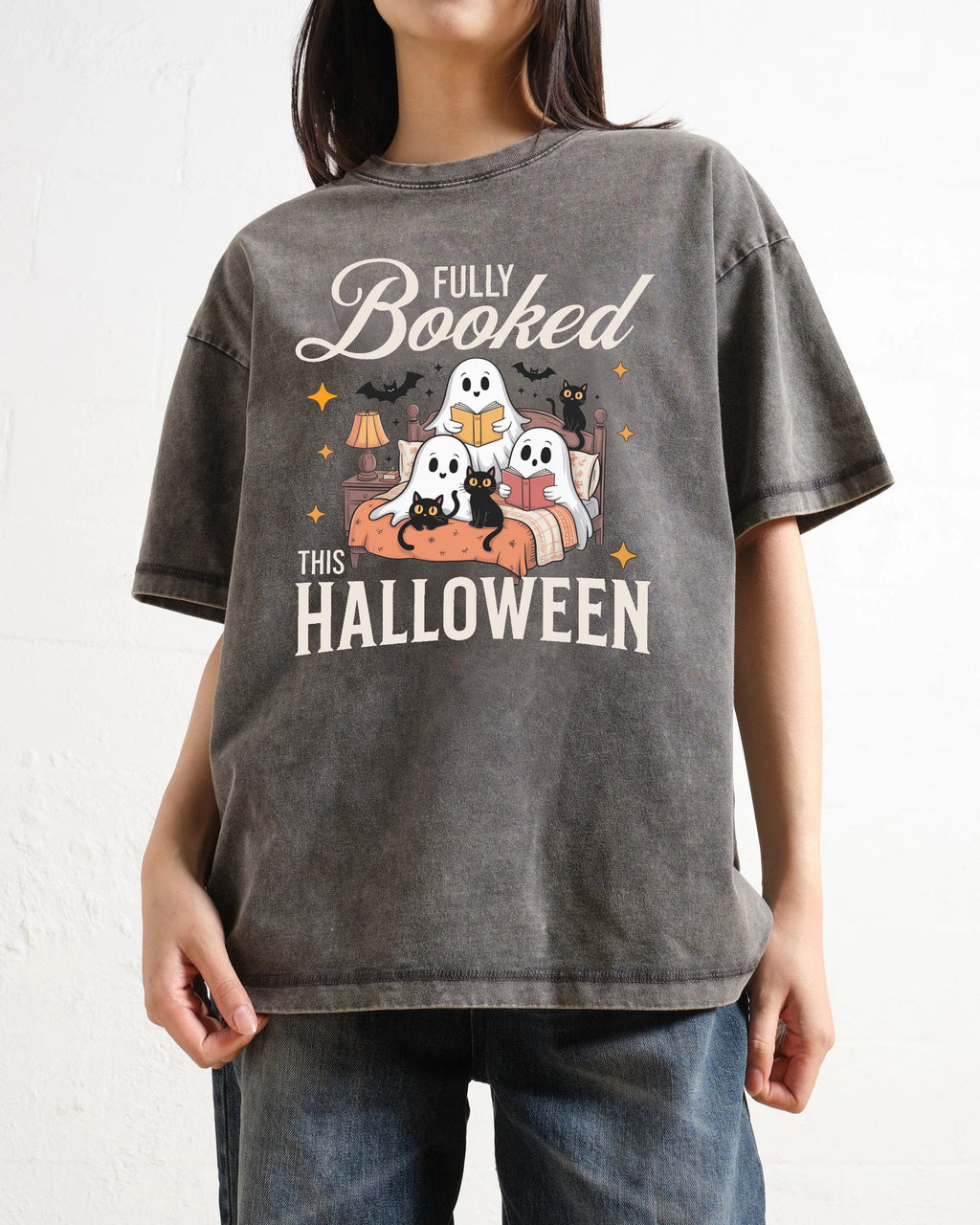 Fully Booked This Halloween Washed T-Shirt