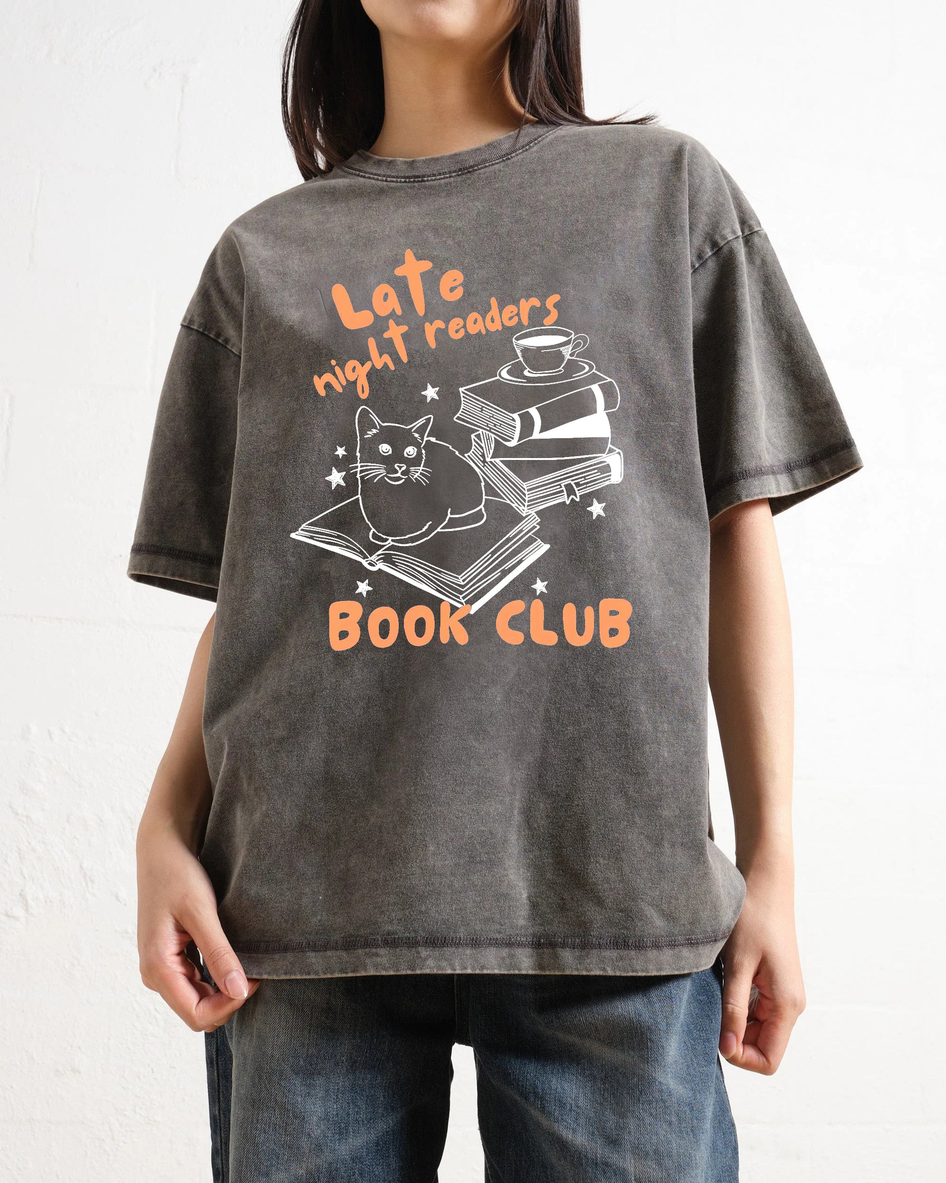 Late Night Readers Book Club Washed T-Shirt