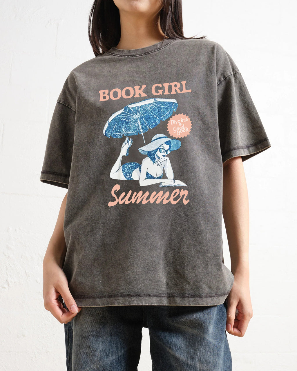Book Girl Summer Washed T-Shirt