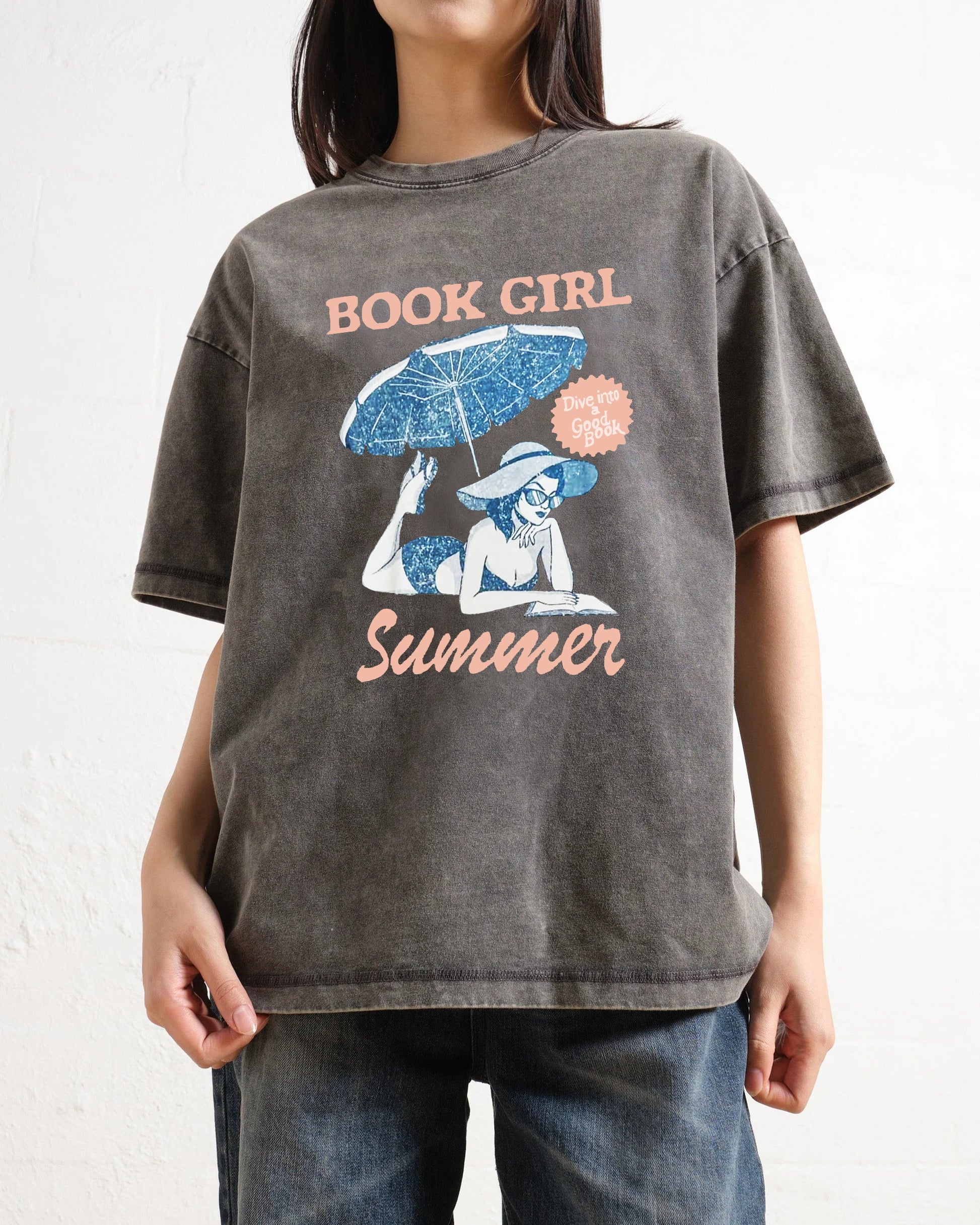 Book Girl Summer Washed T-Shirt