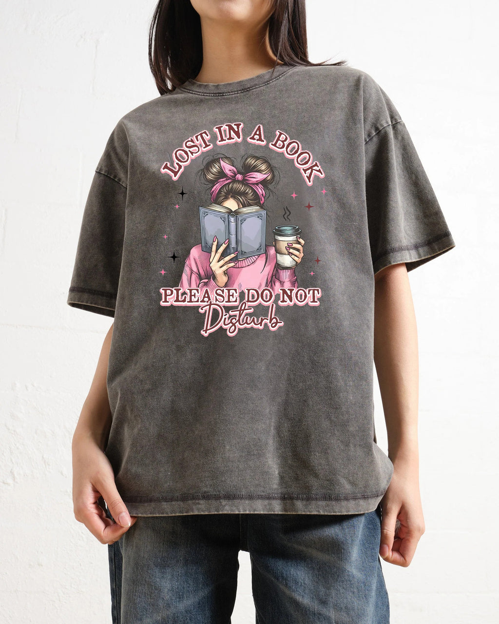Lost In Book Please Don't Disturb Washed T-Shirt
