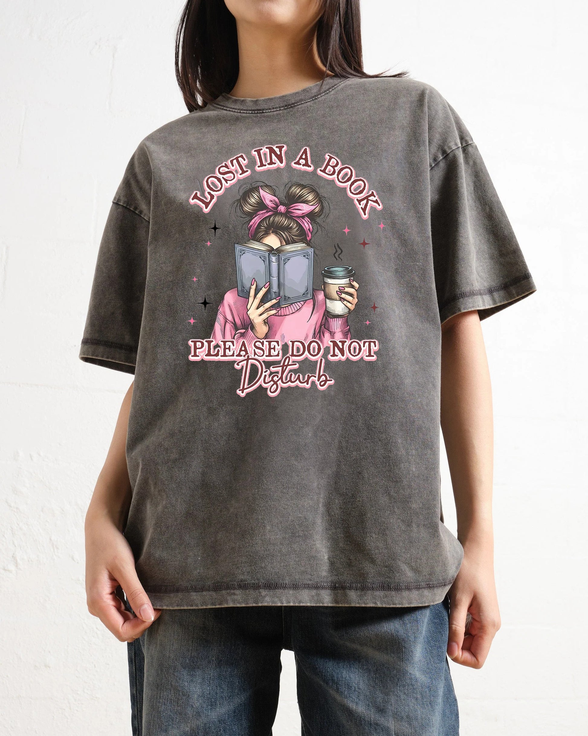 Lost In Book Please Don't Disturb Washed T-Shirt