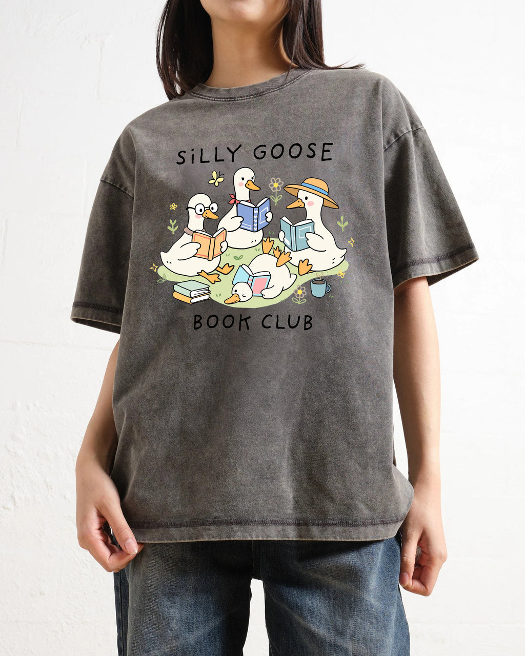 Silly Goose Book Club Washed T-Shirt