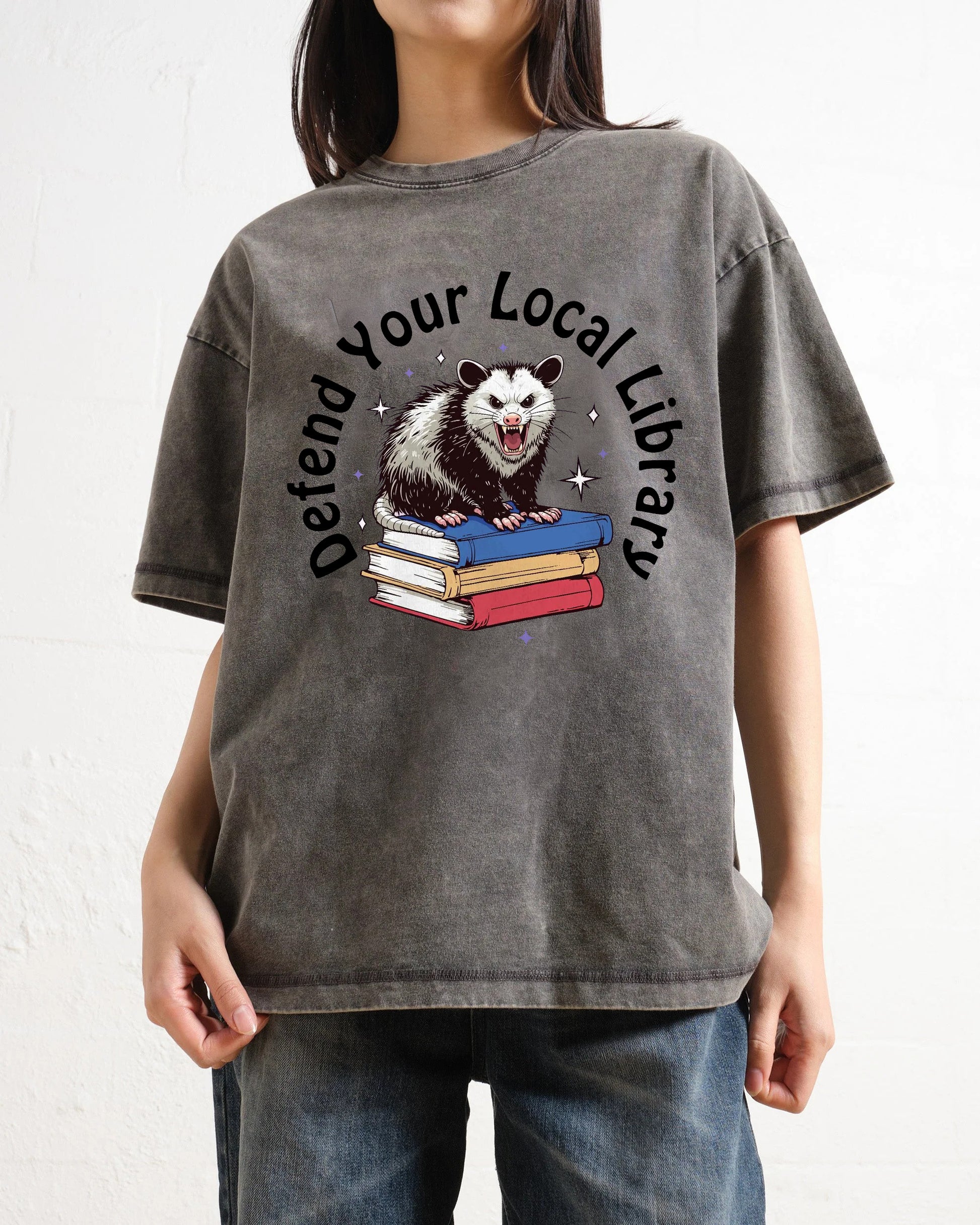 Defend Your Local Library Washed T-Shirt