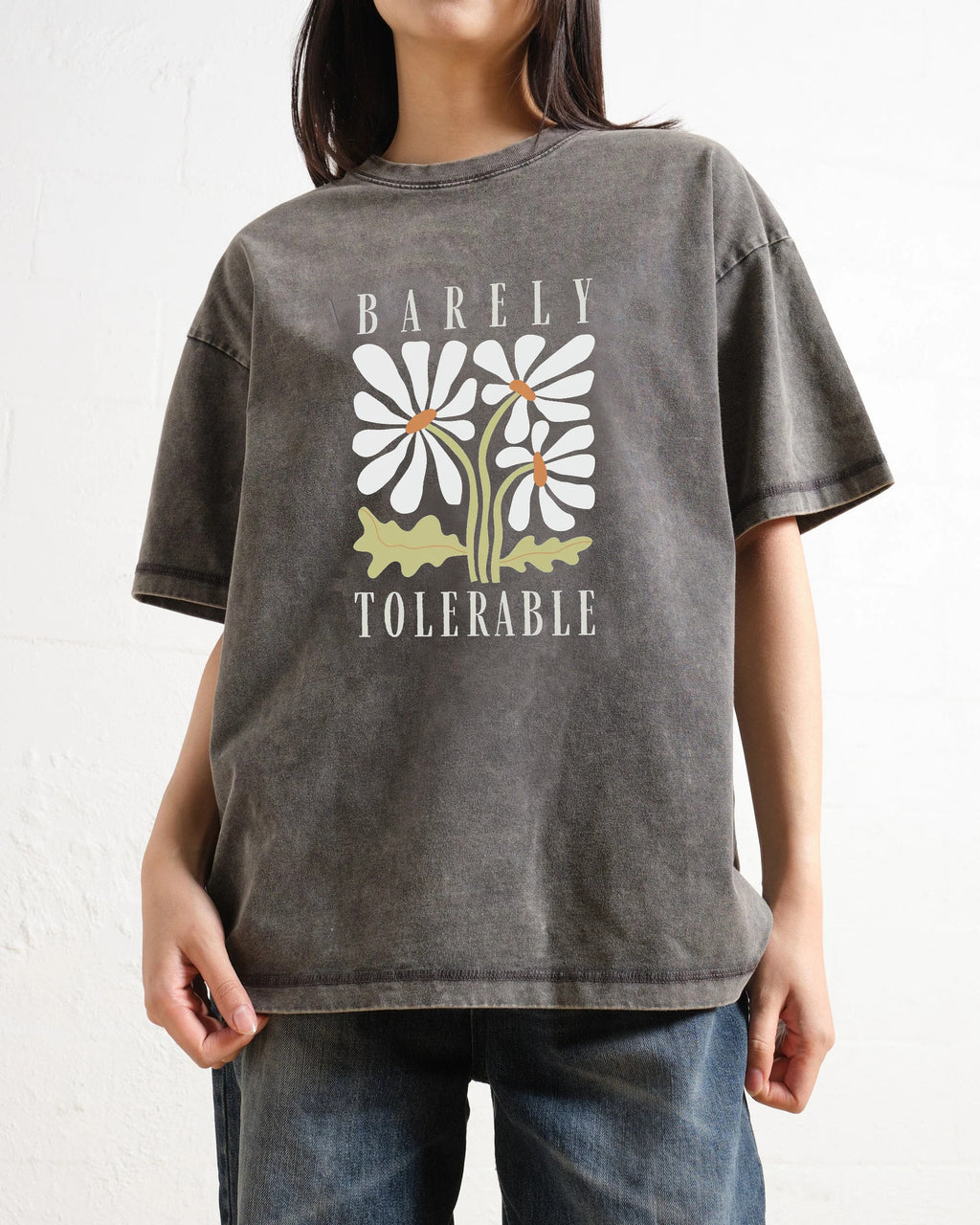 Pride and Prejudice Quote Barely Tolerable Washed T-Shirt