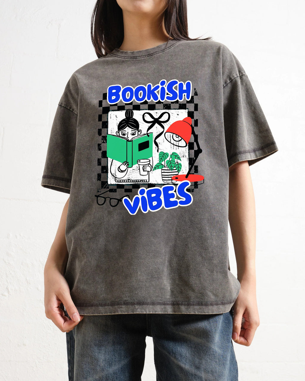 Bookish Vibes Washed T-Shirt