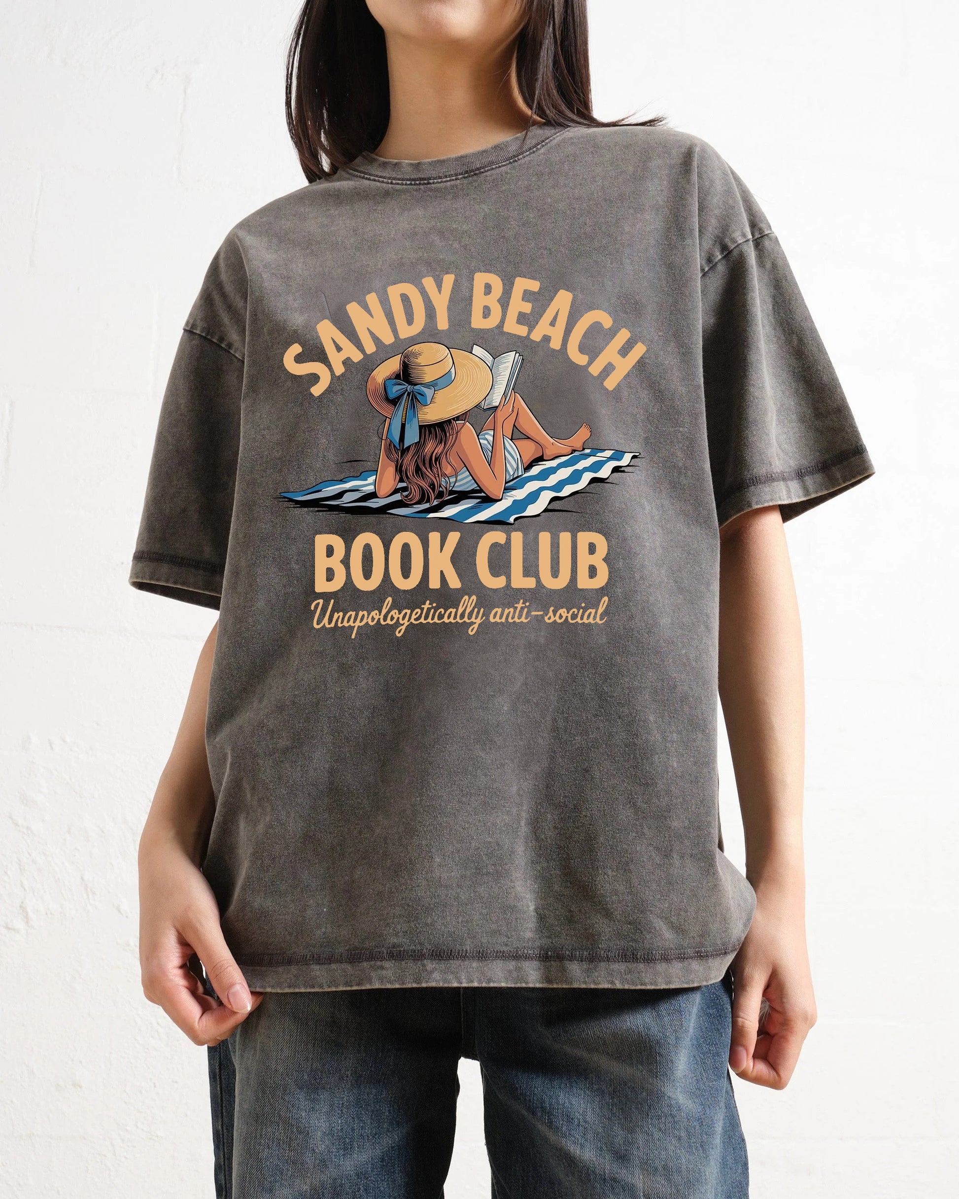 Sandy Beach Book Club Washed T-Shirt