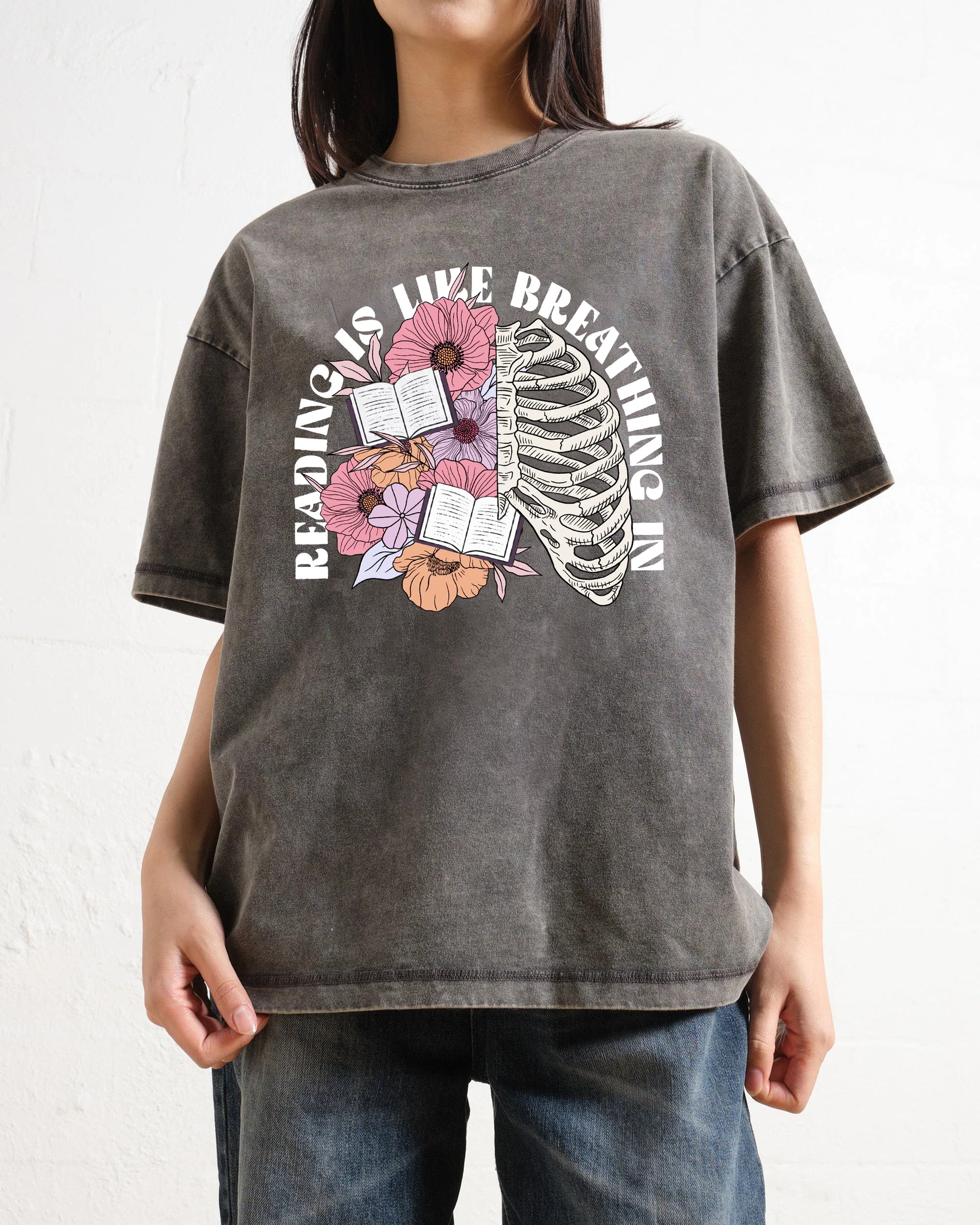 Reading Is Like Breathing Washed T-Shirt