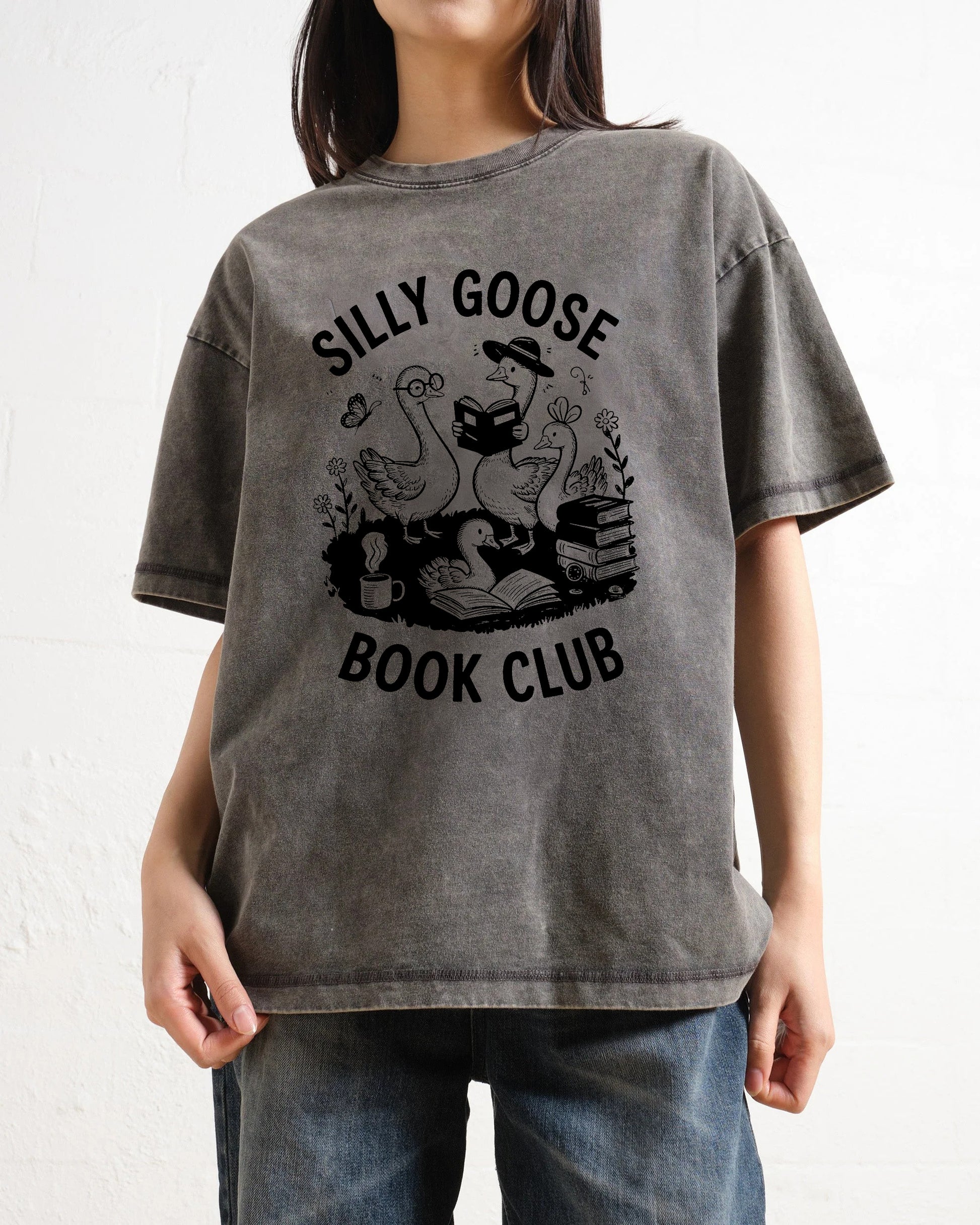 Silly Goose Book Club Washed T-Shirt