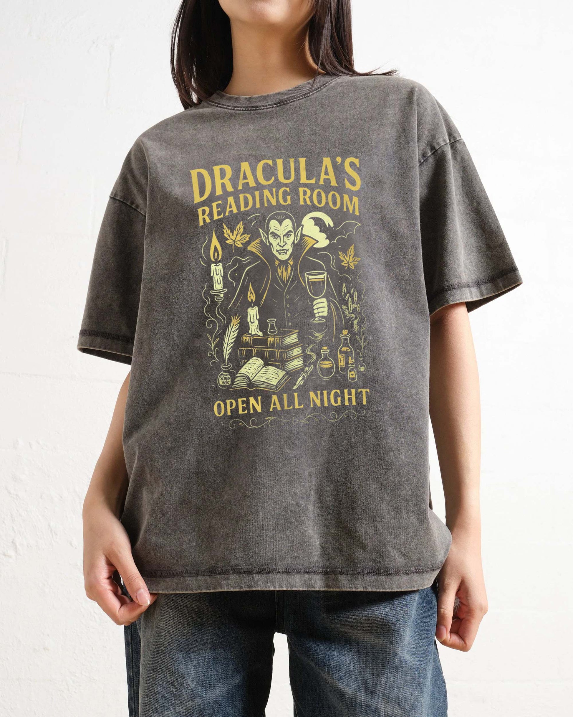 Dracula's Reading Room Washed T-Shirt