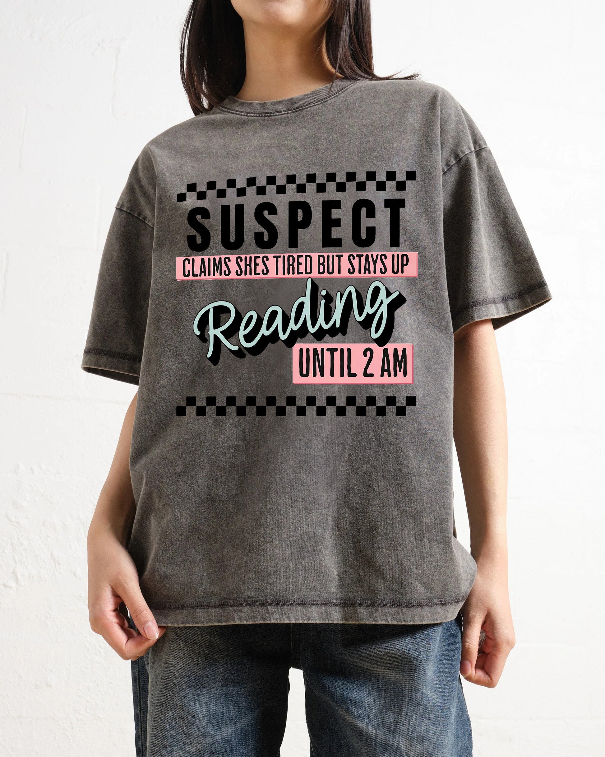 Suspect Claims Book Lover Washed T-Shirt