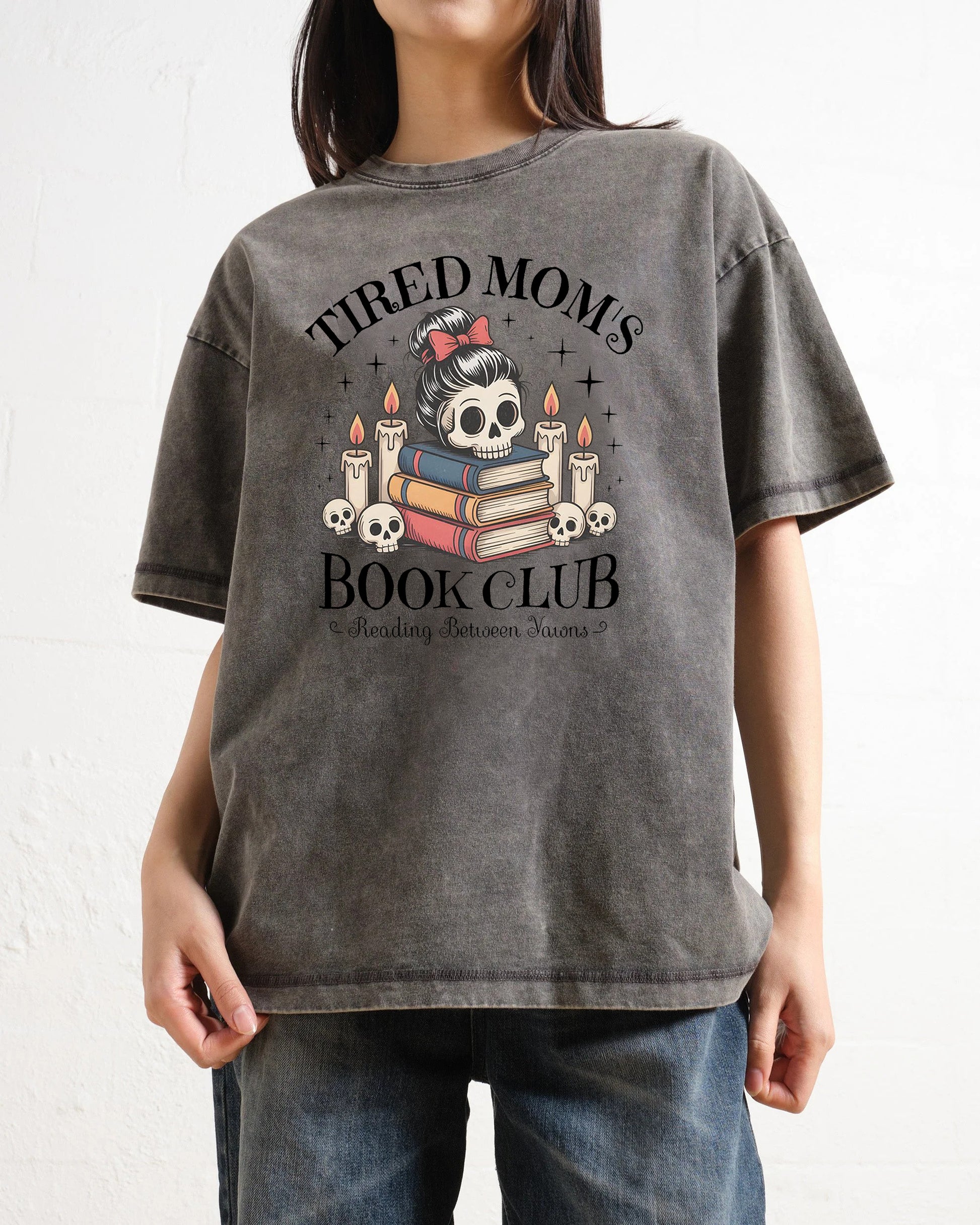 Tired Mom's Book Club Washed T-Shirt